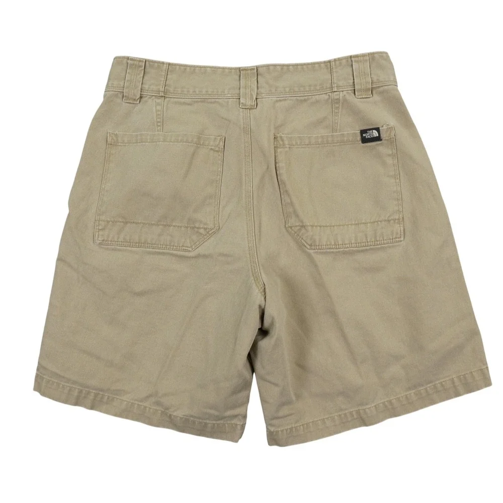 The North Face Short Court Canvas Shorts Mens 30 Tan Outdoor Gorpcore Logo AJDS